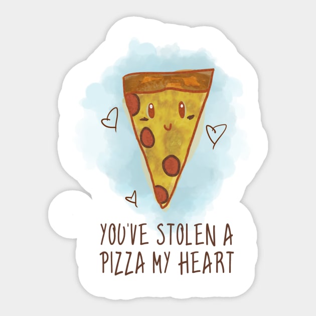 Pizza My Heart Sticker by SuperSamWallace